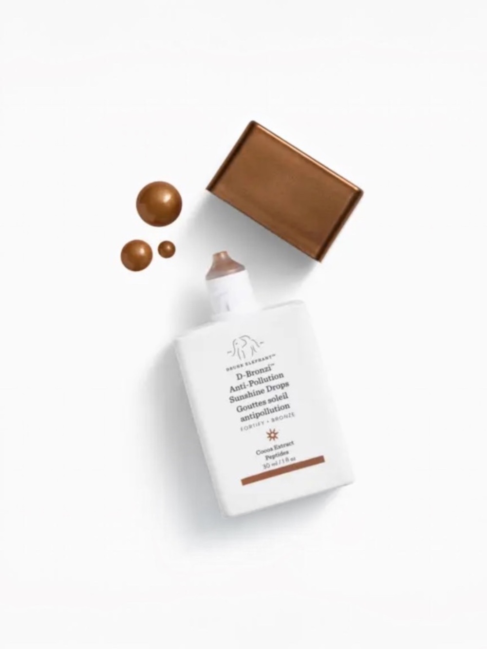 Drunk Elephant D-Bronzi Bronzing Drops with Peptides, 1 oz/30 ml, NEW
